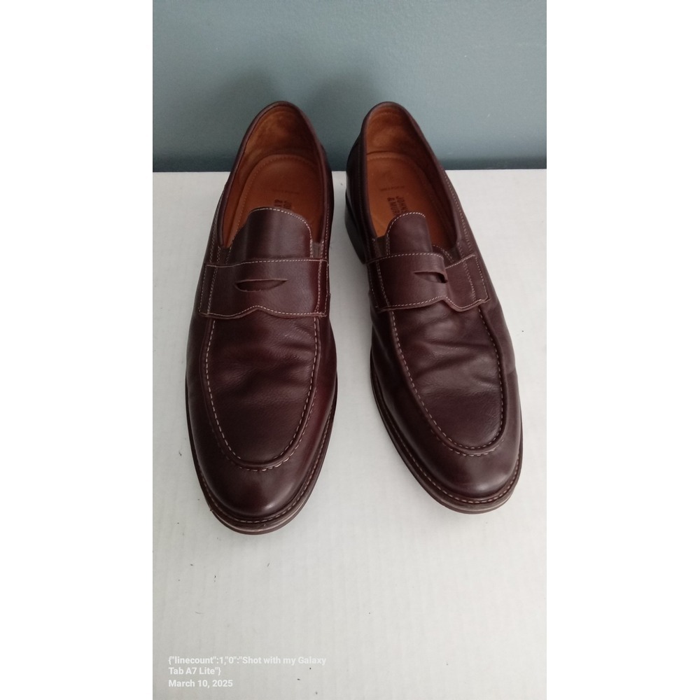 Johnston &‎ Murphy Penny Loafers Leather Dress Shoes Brown Slip On Size?